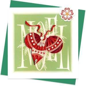Noel-Ornaments-Quilling-card-15x15cm-Marry-Christmas-VN1XM115133E1- Quilling Arts - VIET NET - From Hands with Love