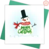 Quilling-card-15x15cm-Marry-Christmas-Happy-Snowman-VN1XM115125E2- Quilling Arts - VIET NET - From Hands with Love