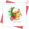 Quilling-card-15x15cm-Marry-Christmas-Lucky-Bird-Home-VN1XM115139E2- Quilling Arts - VIET NET - From Hands with Love
