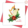 Quilling-card-15x15cm-Merry-Christmas-Quilled-Harp-VN1XM115142E2- Quilling Arts - VIET NET - From Hands with Love