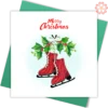 Quilling-card-15x15cm-Merry-Christmas-Quilled-Figure-Skate-VN1XM115143E2- Quilling Arts - VIET NET - From Hands with Love