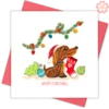 Quilling-card-15x15cm-Merry-Christmas-Puppy-wants-gifts-VN1XM115146E2- Quilling Arts - VIET NET - From Hands with Love