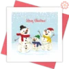 Snowman-family-Quilling-card-15x15cm-Marry-Christmas-VN1XM115153E2- Quilling Arts - VIET NET - From Hands with Love