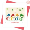 Snowman-family-Quilling-card-15x15cm-Marry-Christmas-VN1XM115159E2- Quilling Arts - VIET NET - From Hands with Love