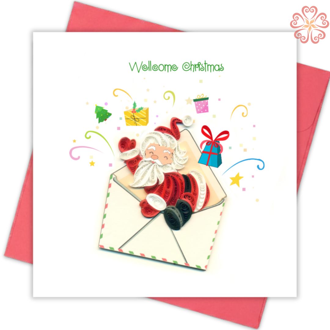 Quilling-Arts-Viet-Net-From-hand-with-love-Hello-Santa-Christmas-Quilled-greeting-card-15x15cm-Merry-Christmas-VN1XM115161E2