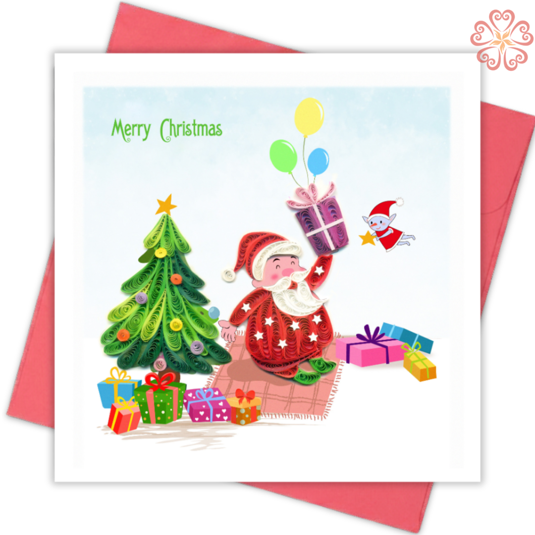 Quilling-Arts-Viet-Net-From-hand-with-love-Hello-Santa-Christmas-Quilled-greeting-card-15x15cm-Merry-Christmas-VN1XM115162E2