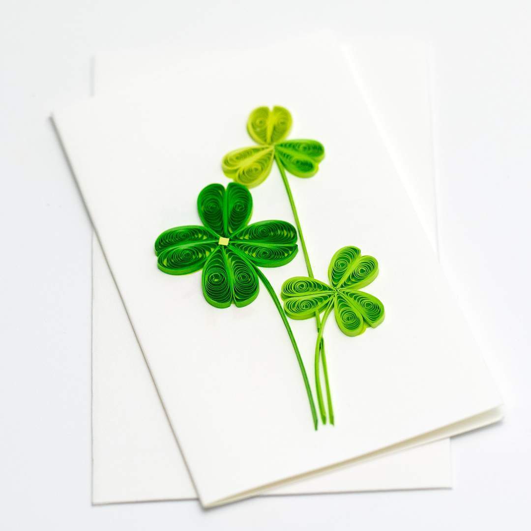 Clover leaves - Flower theme - Quilling Card 7,5 x 12,5 - VN2NN112S14NN ...