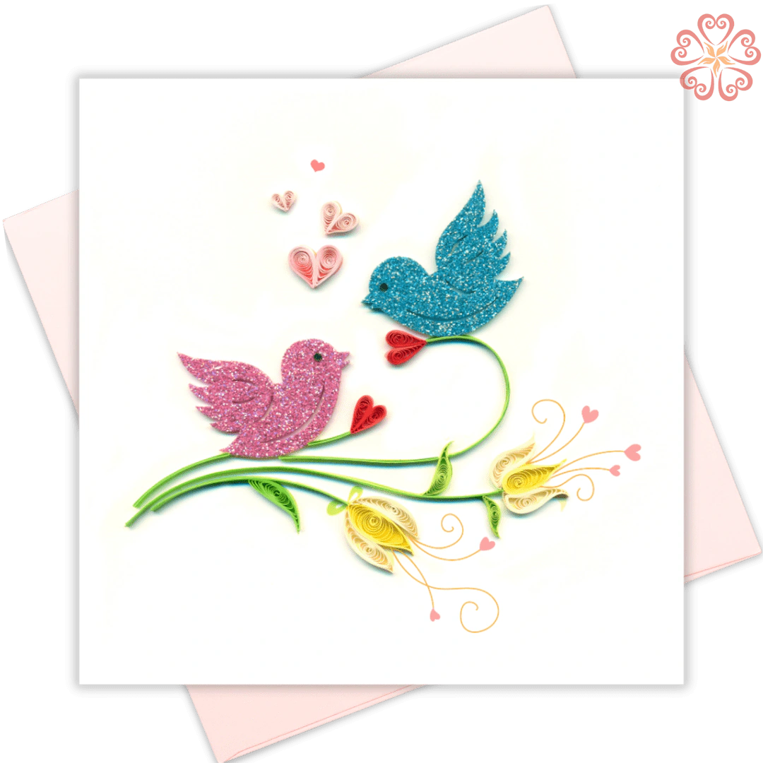 Quilling-Arts-Viet-Net-From-hand-with-love-light-Quilled-greeting-card-15x15cm-Love-love-birds VN2QL115036NN
