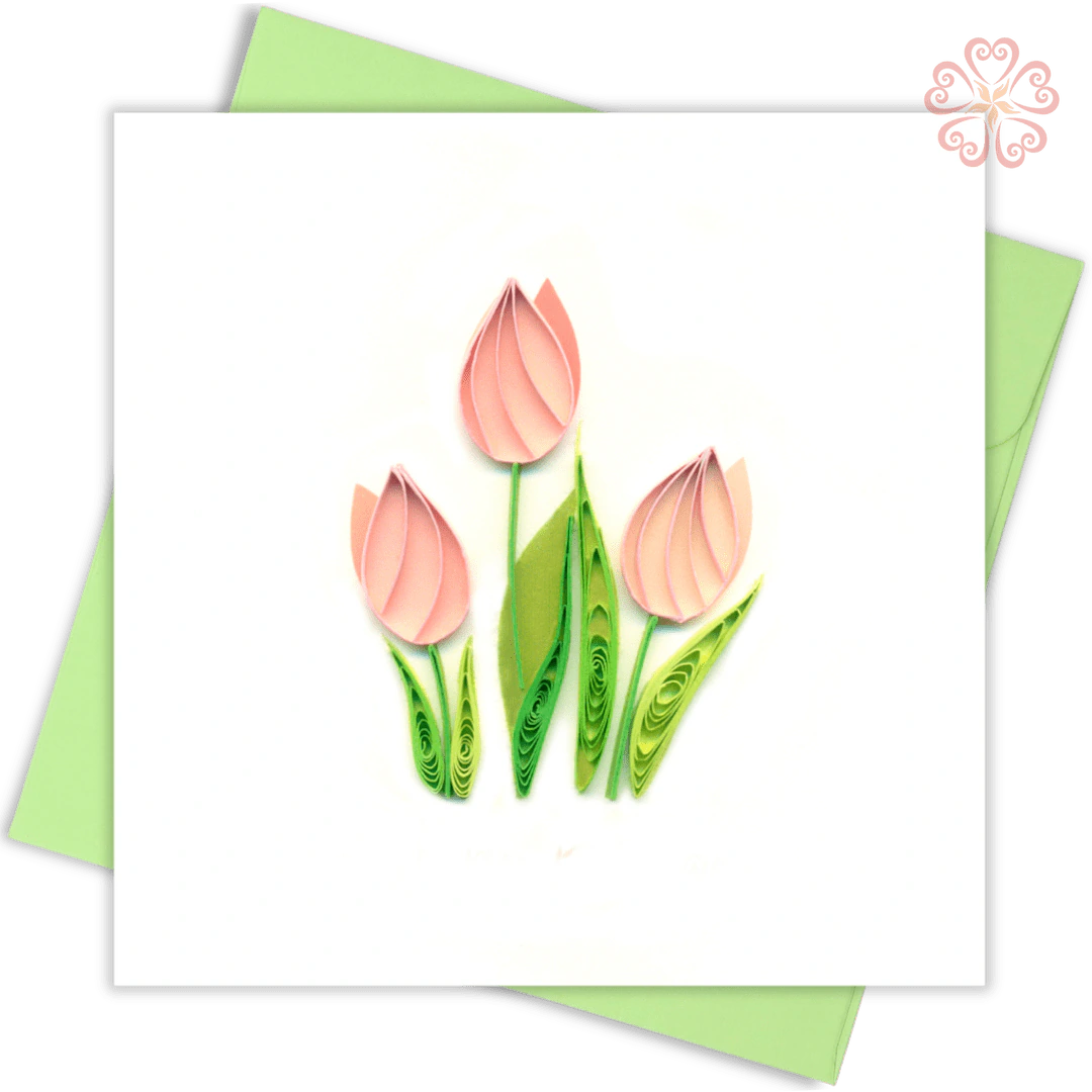 Quilling-Arts-Viet-Net-From-hand-with-love-Quilled-greeting-card-10x10cm-HPBD-tulip-flowers VN2XM110196NN