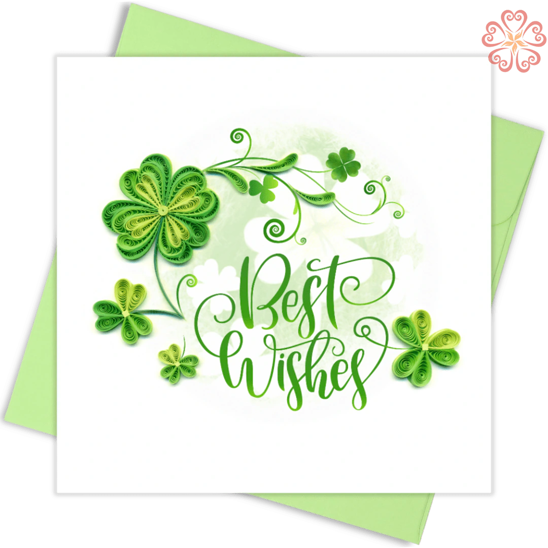 Quilling-Arts-Viet-Net-From-hand-with-love-Quilled-greeting-card-15x15cm-best-wishes--lucky-leaves VN2XM115A23E1