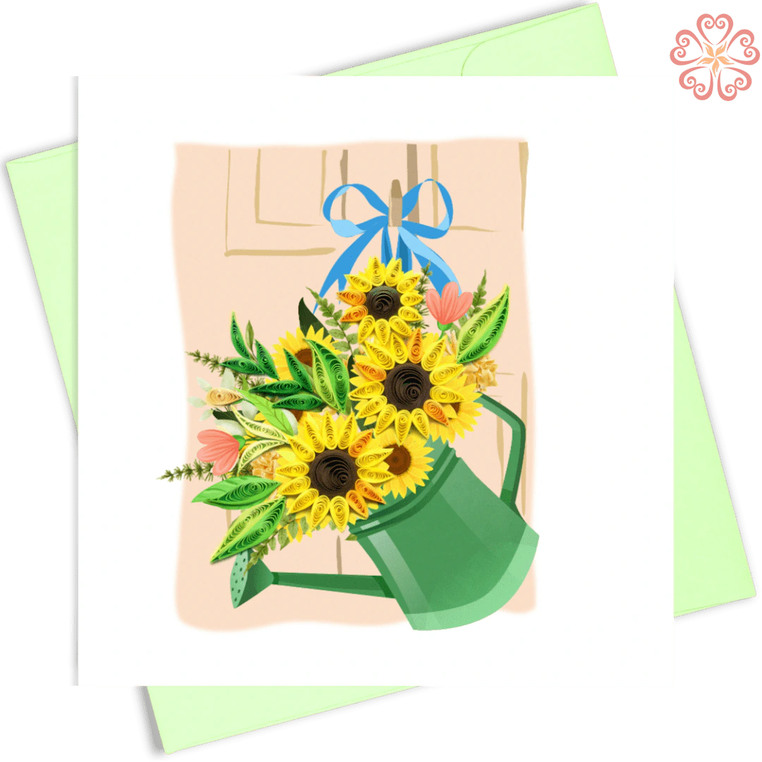 Quilling-Arts-Viet-Net-From-hand-with-love-Quilled-greeting-card-15x15cm-flower-sunflower-basket VN2XM115A31NN
