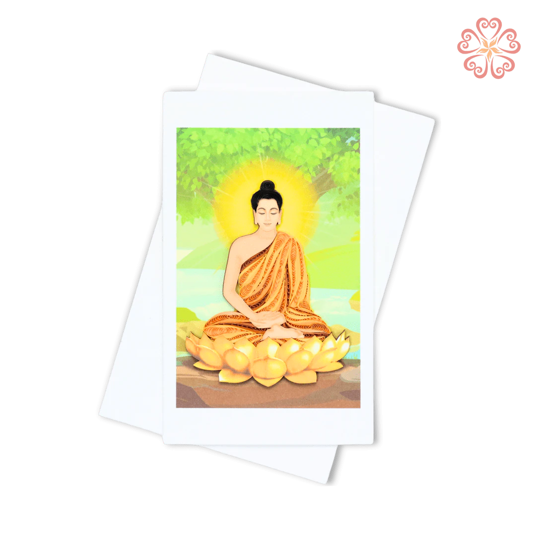 Buddha Meditation Quilling Card