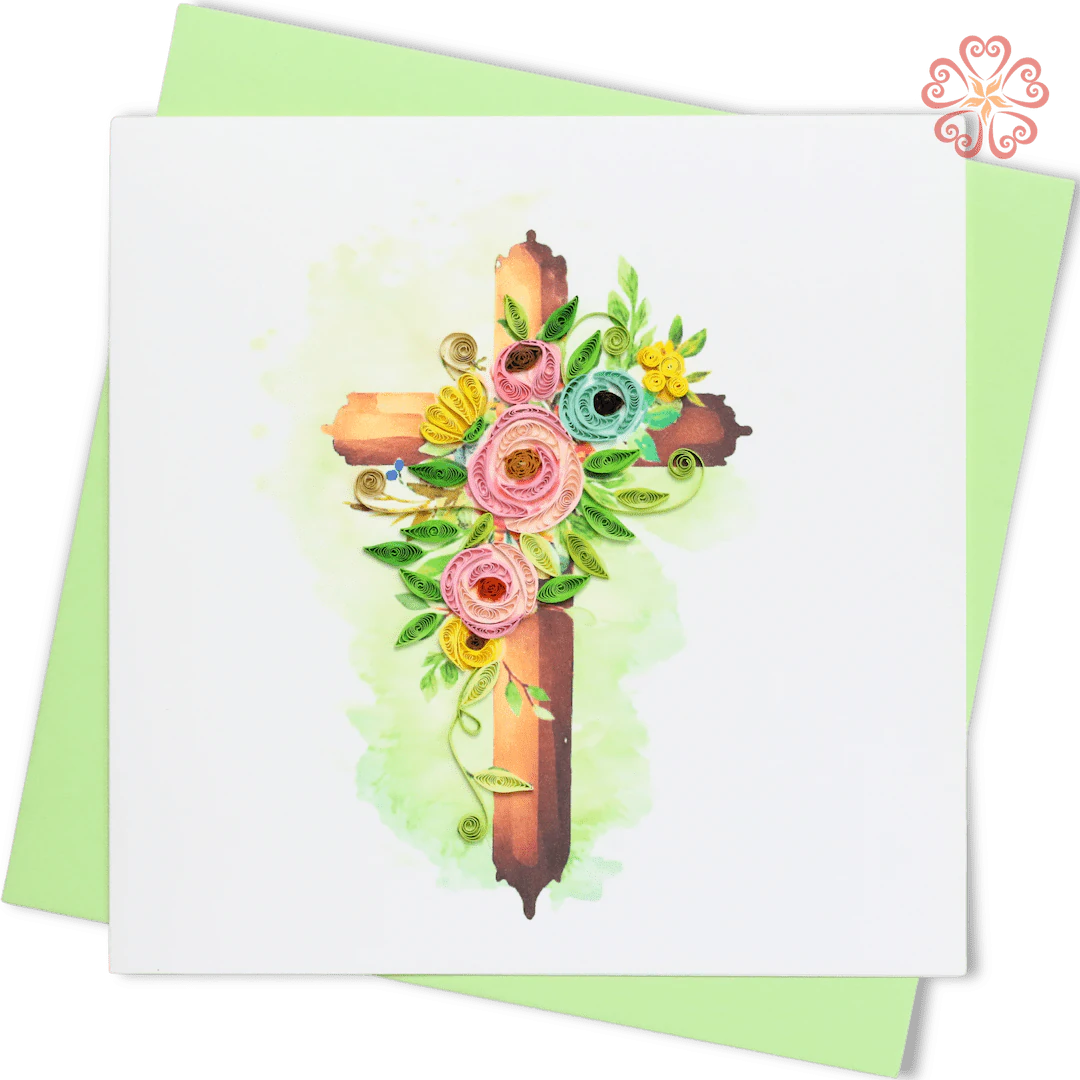 Floral Cross Quilling Card