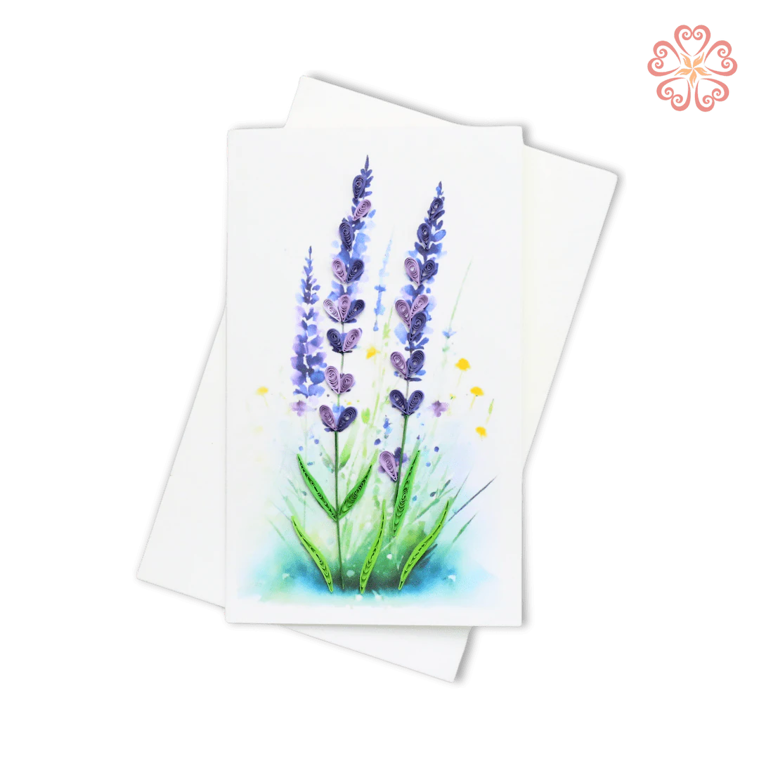Lavender Flower Quilling Card