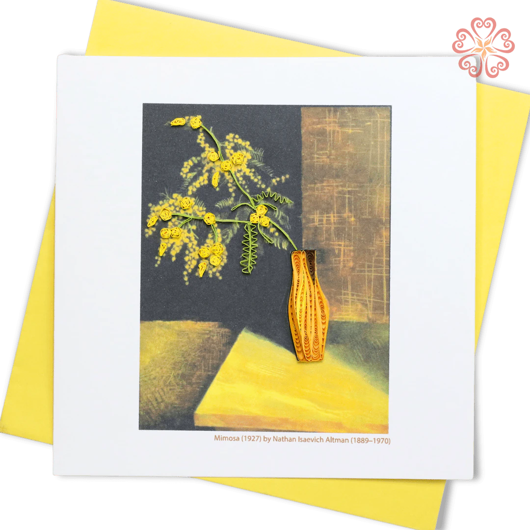 Mimosa Quilling Card, Nathan Altman Art