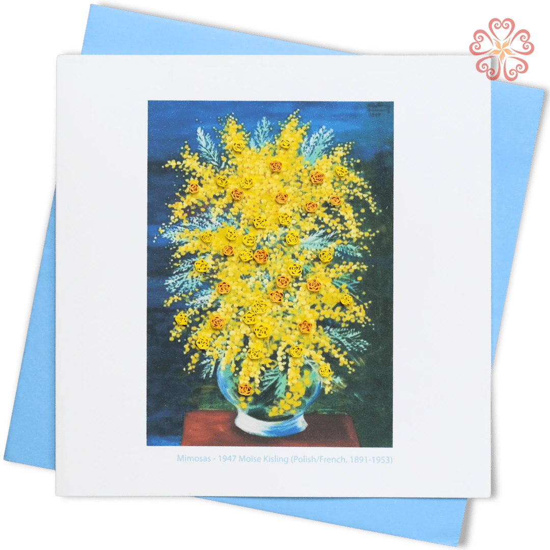 Mimosas Quilling Card, Moïse Kisling Art