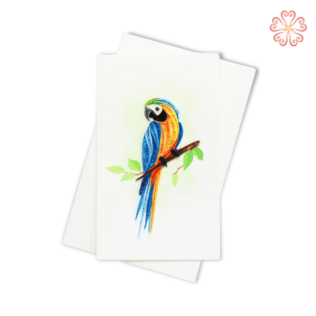 Quilled Colorful Macaw Parrot