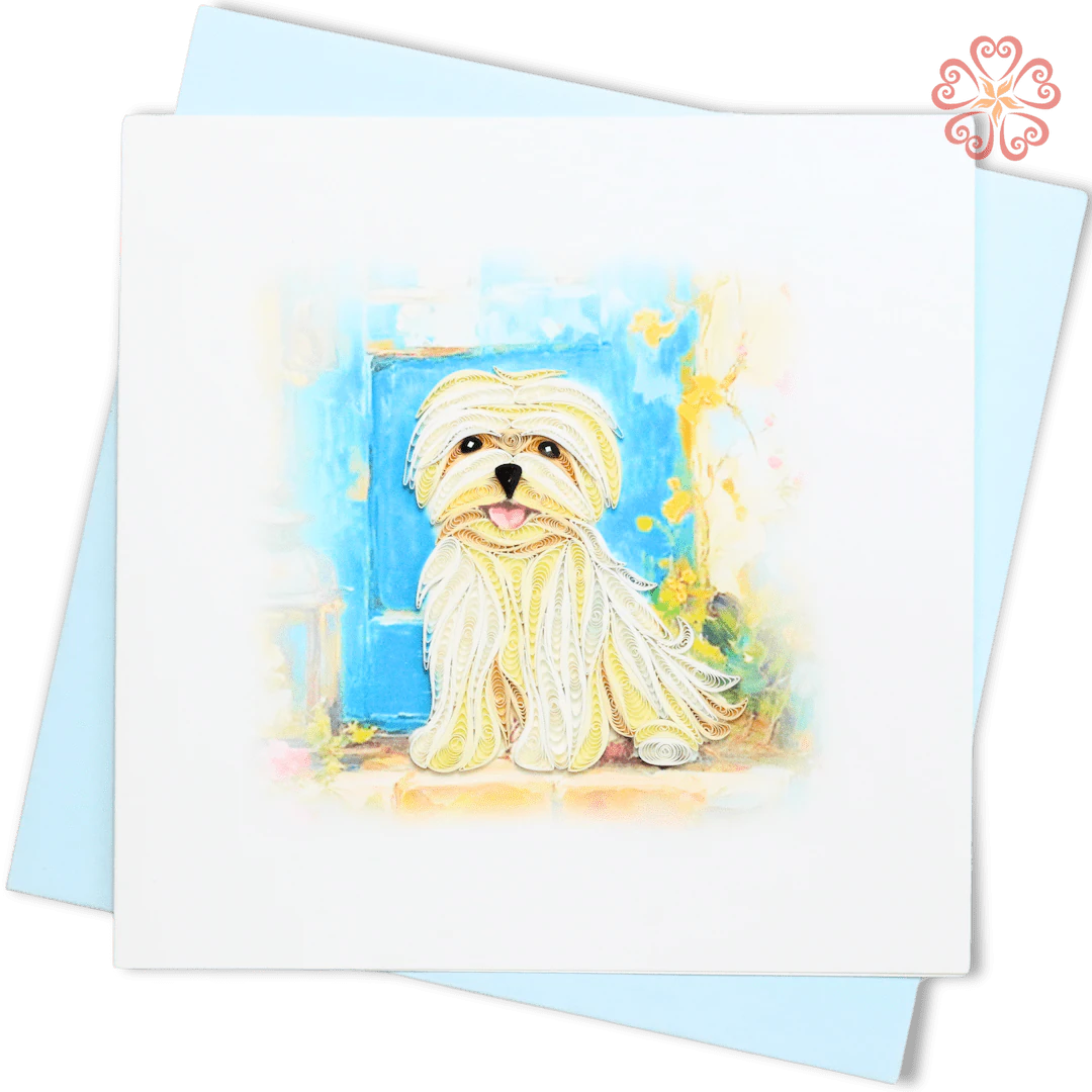 Quilled Fluffy White Puppy