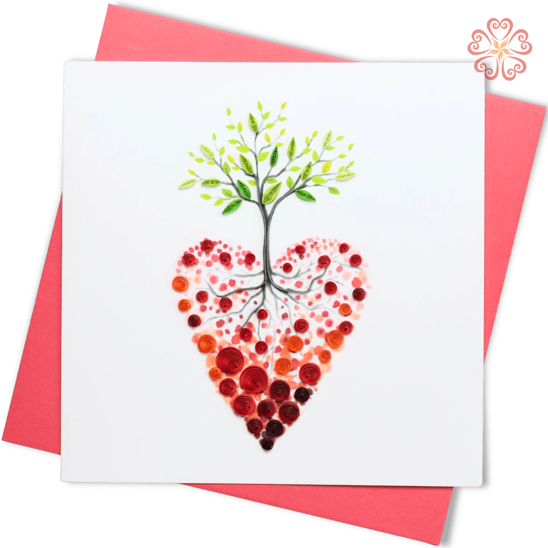 Quilled Heart-shaped Tree of Life