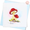 Quilled Red mushrooms Home Sweet Home-Quilling Card 15cm x 15cm-Best Wishes-VN2XM115D60E1-Quilling Art Viet Net from hand with love-1080x1080px