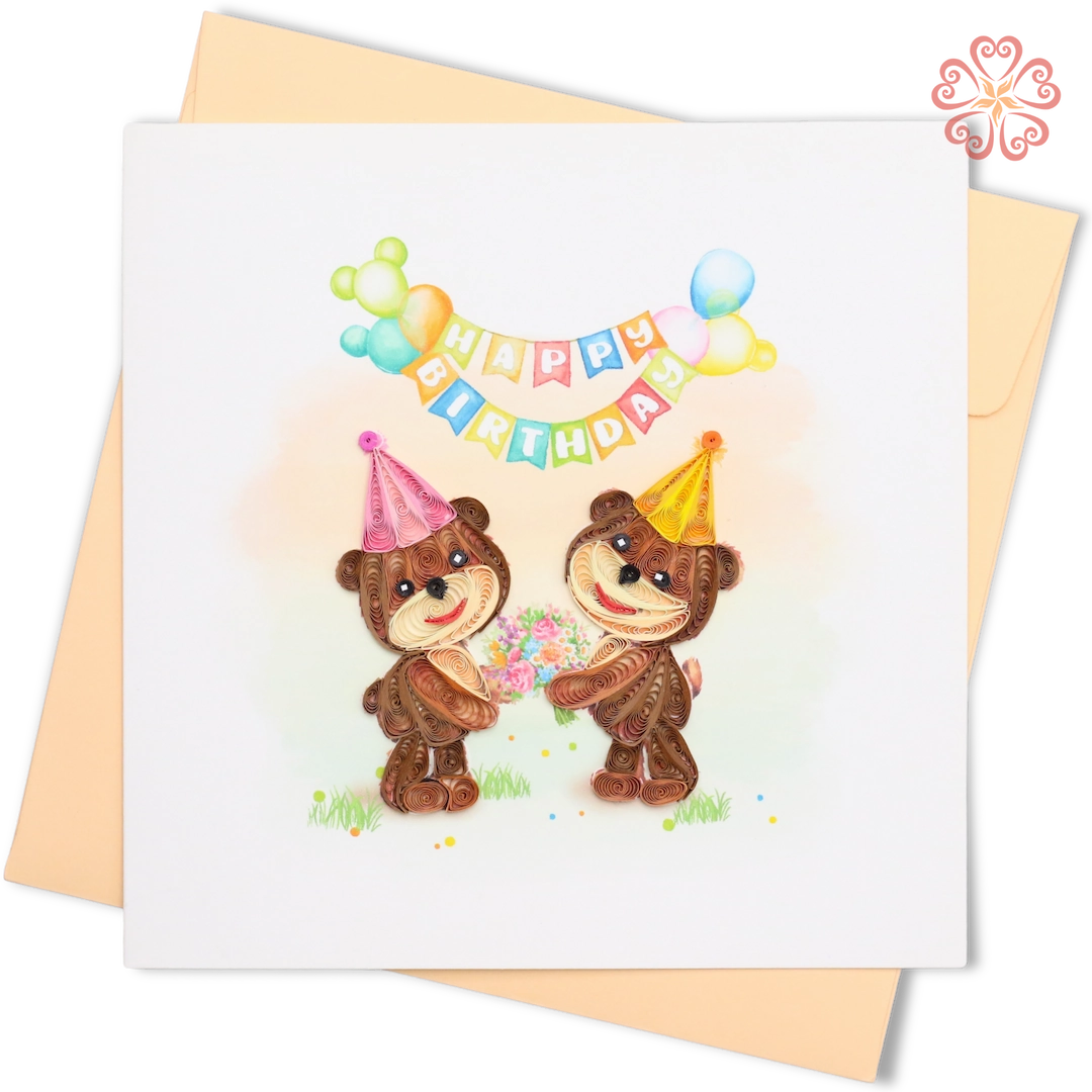 Quilled Birthday Bears