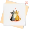 Quilling Cats in Love Card-Quilling Card 15cm x 15cm-Love & Valentine-VN2XM115D66NN-Quilling Art Viet Net from hand with love-1080x1080px (2)