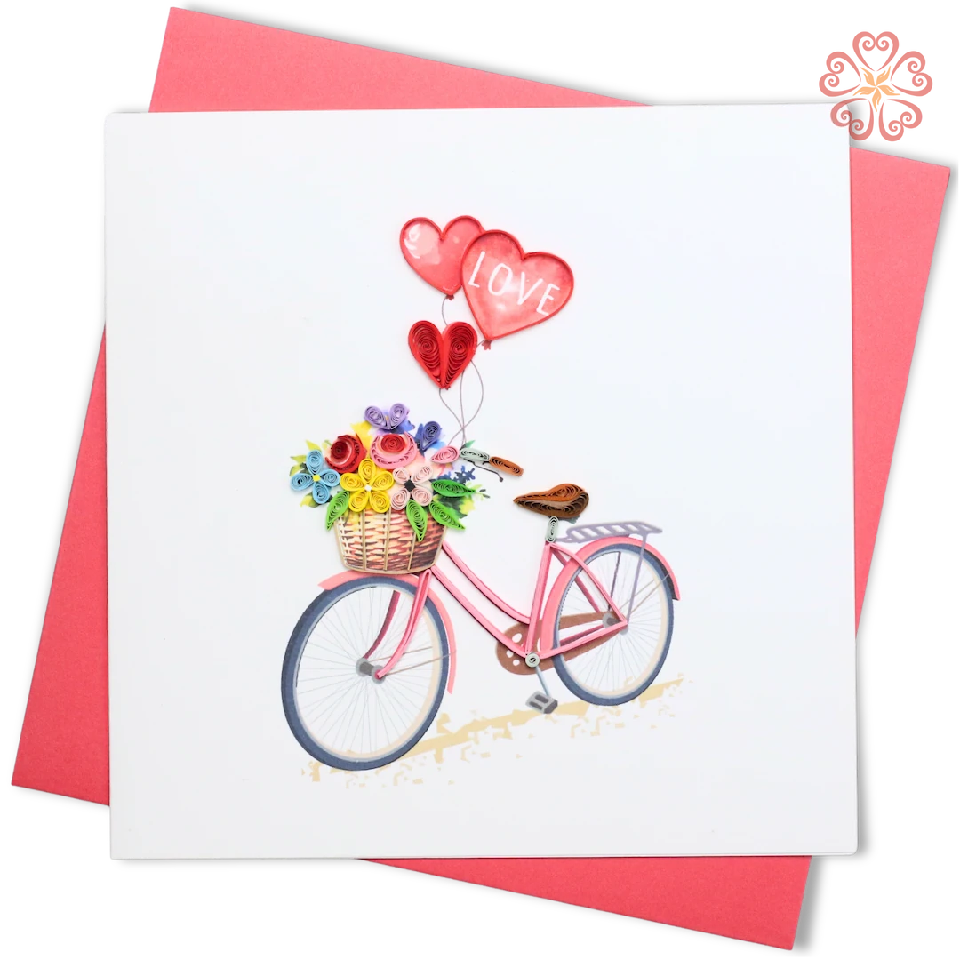 Quilling Flower Bicycle Card-Quilling Card 15cm x 15cm-Love & Valentine-VN2XM115D64E1-Quilling Art Viet Net from hand with love-1080x1080px (2)