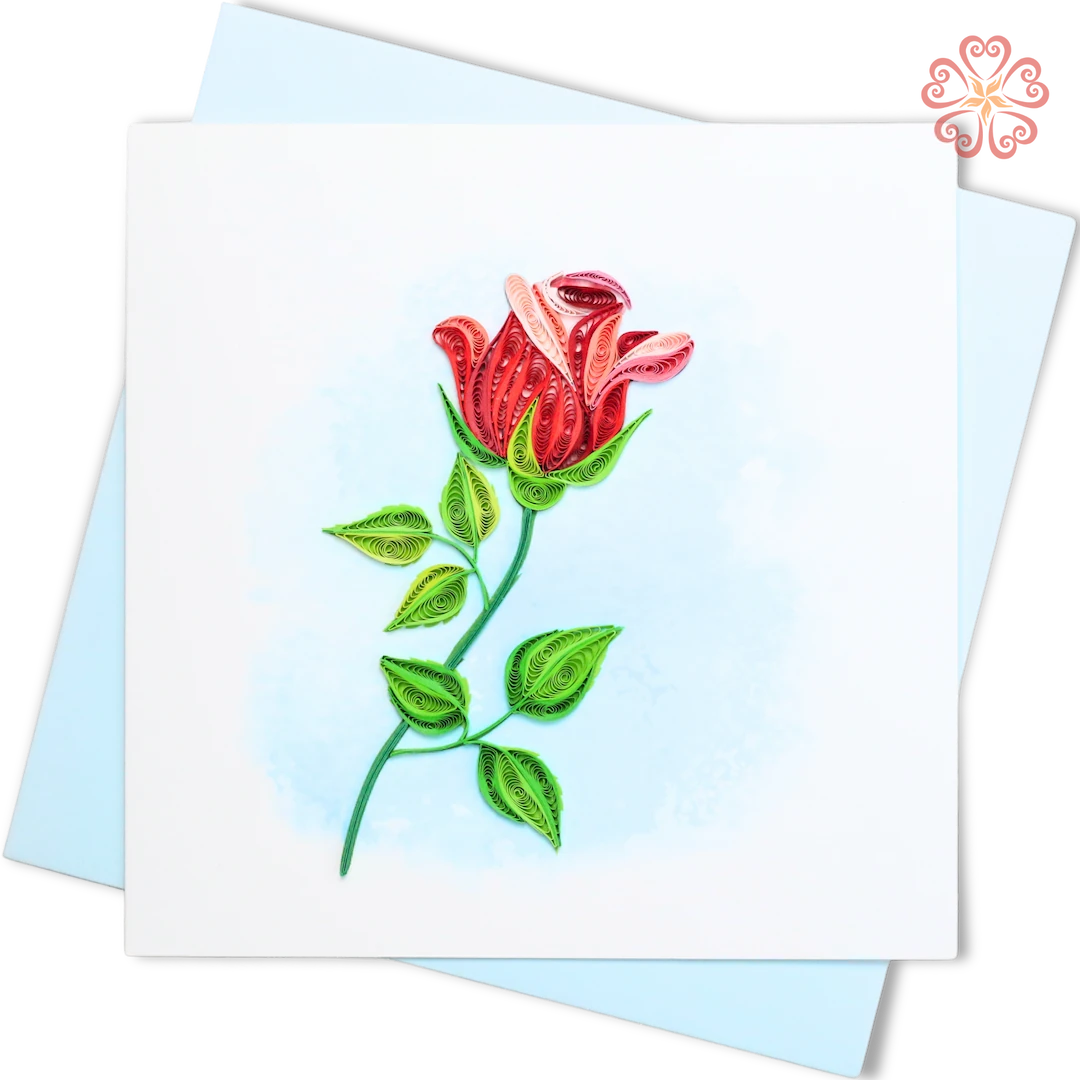 Quilling Red Rose Card-Quilling Card 15cm x 15cm-Flower-VN2XM115D65NN-Quilling Art Viet Net from hand with love-1080x1080px (2)