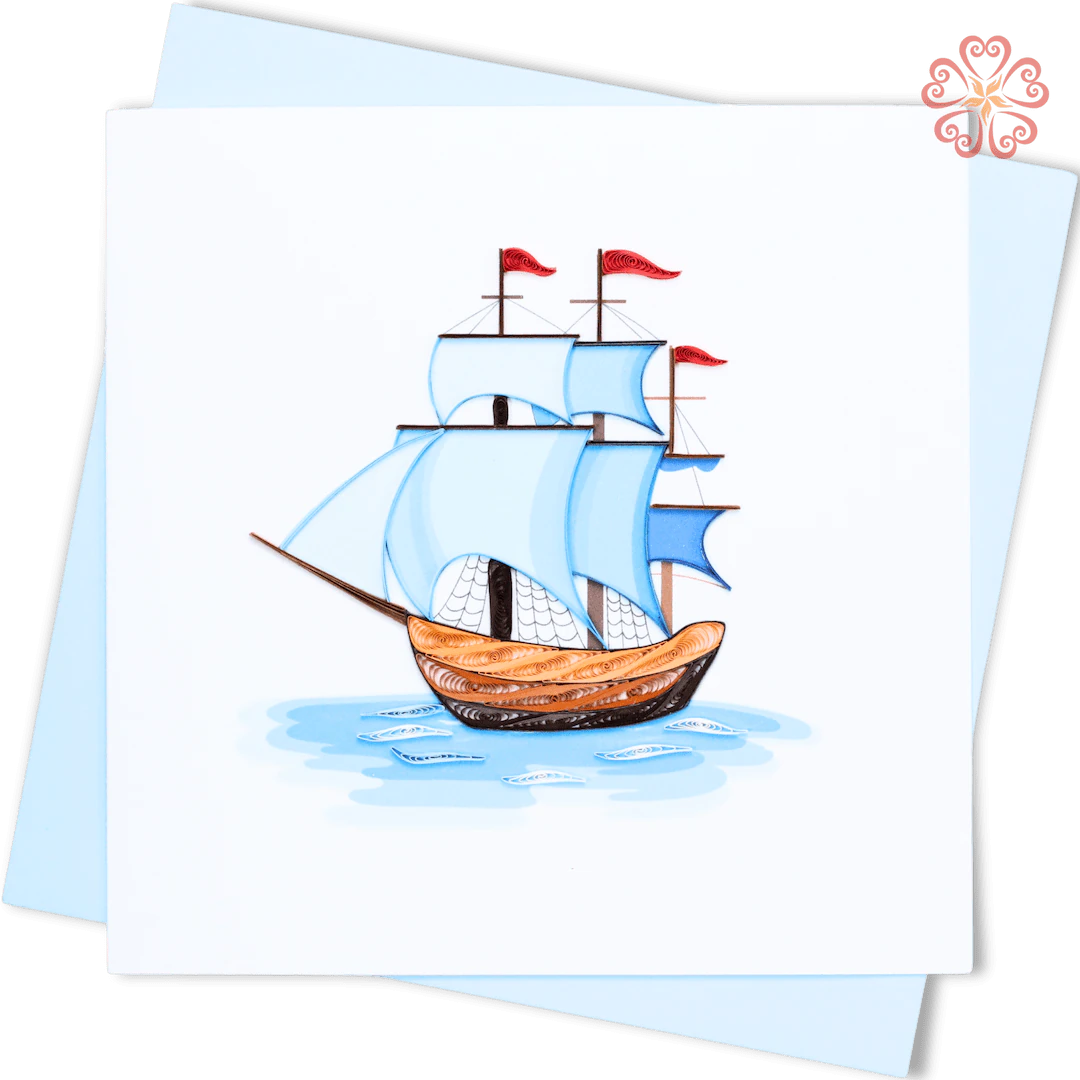 Quilling Sailing Ship Card