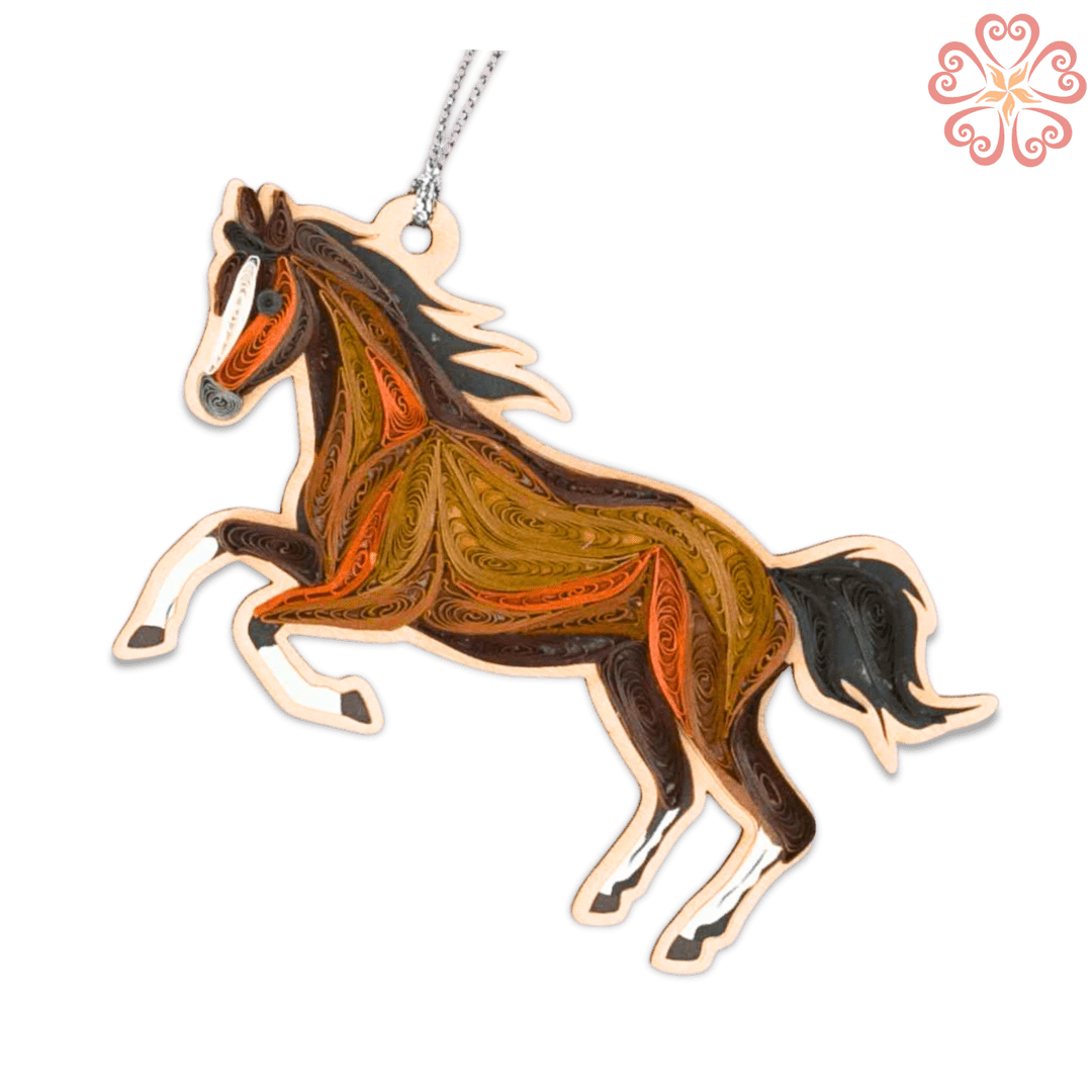 Quilling ornament horse -quilling art-quilling art viet net-front-VN6OR1NN063NN