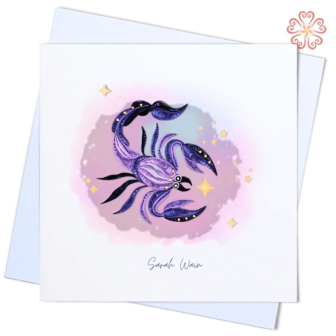 Scorpio Zodiac Quilling Card
