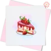 Strawberry Drip Cake Quilling Card-Quilling Card 15cm x 15cm-Miscellaneous-VN2XM115D40NN-Quilling Art Viet Net from hand with love-1080x1080px