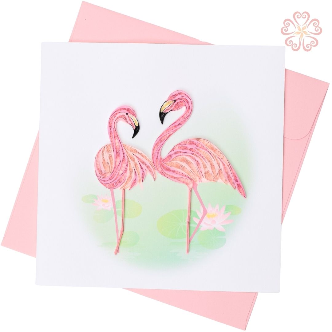 Quilling pink flamingos - Quilling Arts - Viet Net